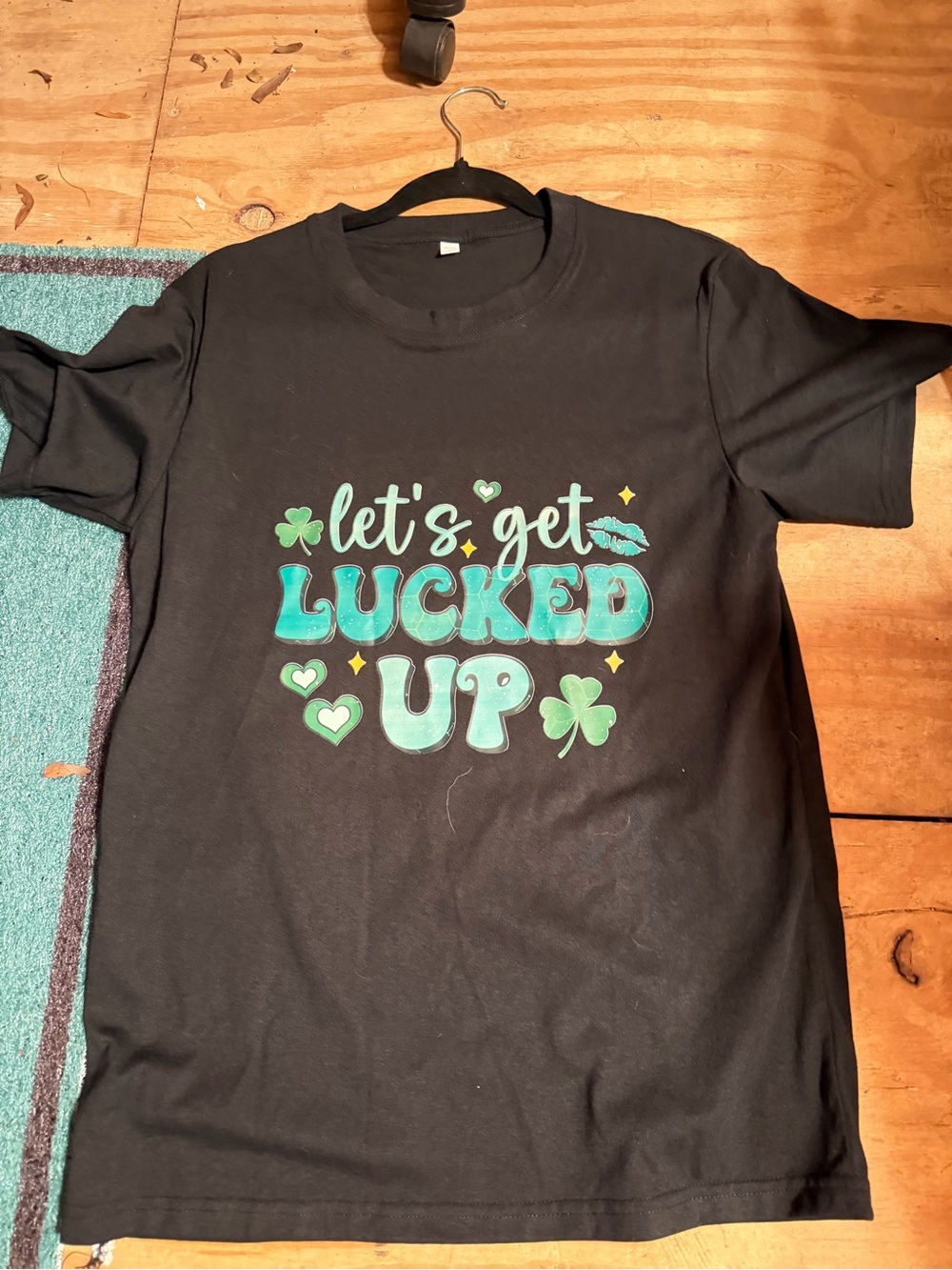 Adult “Let's Get Lucked Up" Black Graphic Tee